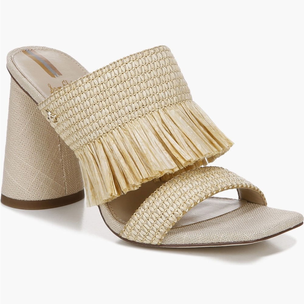 NWT Sam Edelman Kamryn Fringe Sandal Size 7 Nude Beige